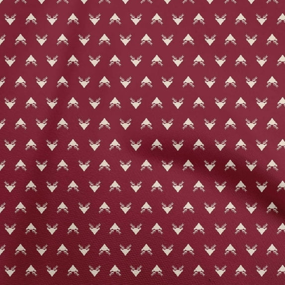 oneOone Velvet Maroon Fabric Animal Diy Clothing Quilting Fabric Print Fabric By Yard 58 Inch Wide