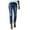 Navy, variant on Women's Ripped Skinny Jeans Distressed Stretchy Denim Pants Womens Curvy High Waist Stretch Butt Lifting Skinny Colombian Jeans Blue S