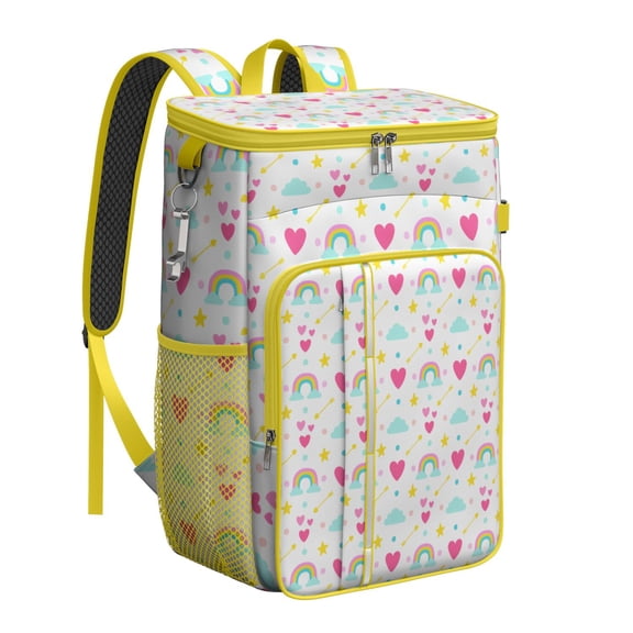 Minimalist Unicorn Aesthetic Cooler Backpack – Leakproof Insulated Bag with Watercolor Moon & Floral Accents for Travel, School & Picnic