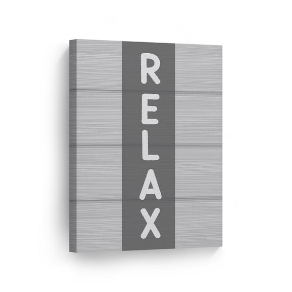 Smile Art Design Relax Grey Typography Bathroom Decor CANVAS PRINT Funny Bathroom Sign Bathroom Wall Decor Wall Art Home Decoration Ready to Hang Made in USA- 28x19