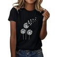 thumbnail image 1 of Birdeem T-Shirt Décontracté pour Femmes Imprimé Col Rond Manches Courtes Chandail Blouse Tops, 1 of 10