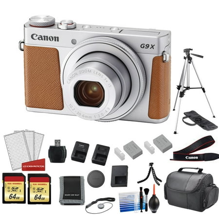 Canon PowerShot G9X Mark II Camera (Silver) with 128GB Memory Card + More