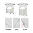 thumbnail image 5 of Summer Yellow Floral Swag Kitchen Curtains Sets for Windows 24 Inch Length, Botanical Flowers Garden Short Window Curtain Panels Swags Valances and Tiers 3 Piece Set for Cafe/Dining Room, 5 of 5