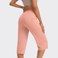 thumbnail image 5 of Workout Capri Leggings Pockets Tight Elastic Comfortable Fitness Pants Jogger Yoga Pants Outdoor Sports Casual Pants, 5 of 6