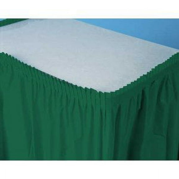 Hunter Green 14' x 29" Plastic Tableskirt