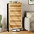 thumbnail image 2 of Crestlive Products 5-Drawer Dresser PE Rattan Vertical Storage Tower Chest, 2 of 9