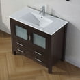thumbnail image 2 of Dior 36" Single Bath Vanity in Zebra Gray with White Ceramic Top and Integrated Square Sink with Matching Mirror, 2 of 8