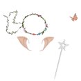 thumbnail image 2 of Conjunto de disfraz de princesa de hadas, 6 uds., con varita, diadema, vestido de fiesta de cumpleaños para niñas, 2 of 7