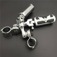 thumbnail image 3 of HTT-MOTOR Chrome Short Adjustable Peg Mounting Kit Eagle Hawk Style Foot Peg Footrest For Harley Sportster 883 1200 Street Bob Softail CVO with 1 1/4 inch (1.25")Front Engine Guard, 3 of 6