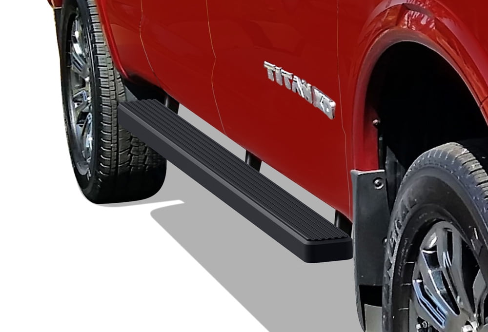 APS iBoard Running Boards 4inch Matte Black Compatible with Nissan