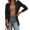 Black, variant on Women's Business Blazer Plus Size Solid Color Long Sleeve Notched Lapel Open Front With Pocket Lining