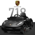 thumbnail image 3 of Porsche 718 12V Power Kids Ride on Car with Remote Control, Kids Electric Car to Drive, Toddler Car with Bluetooth/MP3/Lights, Gift for Boys Girls Aged 3-5, Black, 3 of 9
