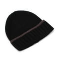 thumbnail image 2 of UTSJKR Hip Hop Beanie Mens Slouchy Knit Skull Cap Warm Stocking Hats Guys Women Striped Winter Beanie Hat Cuffed Plain Hat Black, 2 of 3