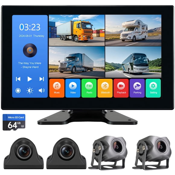 Cámara trasera Dash Cam Seventour 4 canales 1080p 10.2"