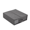 thumbnail image 1 of Xiao Hua Organizadores y almacenamiento de sábanas, caja plegable para guardar ropa de cama con ventana y etiqueta, organizador de armario para ropa de cama, mantas, fundas nórdicas y sábanas (gris), 1 of 5
