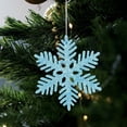 thumbnail image 5 of Christmas Light Blue Snowflake Ornaments Plastic Glitter Ornaments for Winter Christmas Tree Decorations Varies Craft Snowflakes/ Snowflake Ornament Bu2, 5 of 7