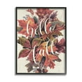 thumbnail image 2 of Stupell Industries Hello Fall Phrase Orange Autumn Leaf Pile Graphic Art White Framed Art Print Wall Art, 11x14, by Daphne Polselli, 2 of 5