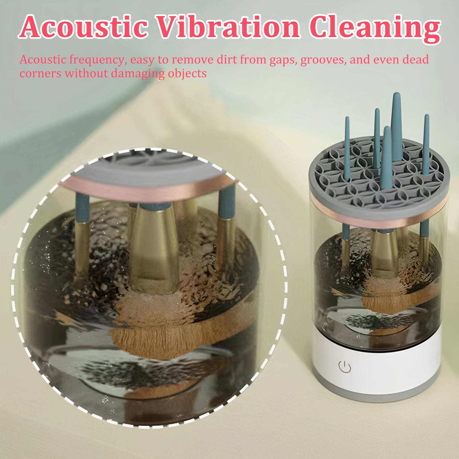 Makeup Brush Cleaner Tool,Dryer Super-Fast Electric Makeup Brush Cleaner Machine,Cosmetic Brush Cleaner Automatic Scrubber Quick Dry Tool for all Makeup Brushes