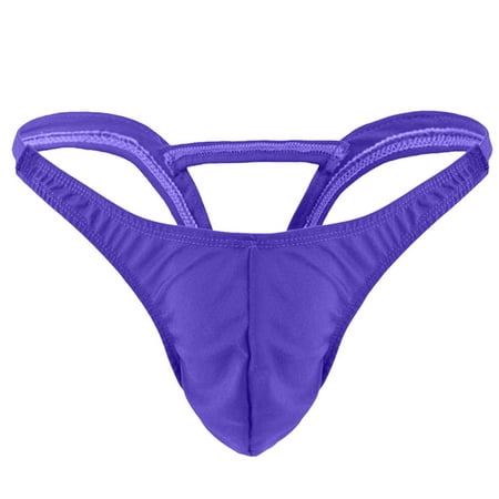 WCJM Purple Men s Sretch G-string T-back Micro Thong Briefs Underwear