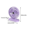 thumbnail image 3 of Desktop Circulation Fan 9 Inch Silent Three Speed Adjustable Angle Strong Wind Double Bracket USB Powered for Office Bedroom Table Car Home Quiet Cooling Airflow, 3 of 5