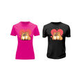 thumbnail image 2 of Playera En Duo Para Parejas De Capybara 14 De Febrero San Valentin Color Fucsia Talla Mediana Marca Emil SaEs, 2 of 4