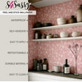 thumbnail image 4 of S4sassy Removable Nature-inspired Waterproof Wall Wrap, Wallcover, Pastel Petal Print Contact Paper for Walls, Cabinets, and Dresser, Self Adhesive Vinyl Wallpaper Roll- Soft Pink (25"x120" inch), 4 of 9