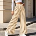 thumbnail image 5 of Sunnin Striped Drawstring Waist Pants with Pockets Straight Leg Relaxed Fit Casual Wear, 5 of 6