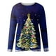 thumbnail image 4 of Pntutb, camisas casuales de manga larga para mujer, suéter, túnica suelta, tops, blusa con cuello redondo y estampado de árbol de Navidad Pntutb Pntutb-7047, 4 of 4