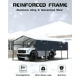 thumbnail image 2 of Metal Carports 12x20 FT with Enhanced Base, Outdoor Garage Car Port Galvanized Canopy Car Shelter Steel Carports, 2 of 7