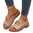 thumbnail image 2 of Willtoo Orthopedic Wedge Sandals for Women 2026 Comfort Slides Beach Slippers Breathable Summer Platform Slip On Walking Slide Sandals with Arch Support Open Toe Wide Casual Vacation Shoes, 2 of 4