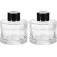 thumbnail image 1 of HARFINGTON 2pcs 100ml/3.4oz Empty Glass Diffuser Bottle 2.8" x 2.6" Refillable Fragrance Accessories Aromatherapy Jar Container for Replacement Reed Diffuser DIY Home Bathroom Transparent, 1 of 6