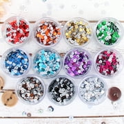 Threadart Hot Fix Loose Sequin - 6MM Blue Metallic - 720 per pkg - Hotfix