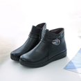thumbnail image 2 of NOKIO Women's Flat Ankle Booties with Decorative Oversized Metal Button Detail, Casual Side Zipper Booties Comfortable Round Toe B𝗈𝗈𝑡𝑠 Lightweight Walking Shoes for Travel, 2 of 9