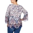 thumbnail image 2 of Style & Co Plus Size Printed Bell Sleeve Top Ethereal Allure 2X, 2 of 2