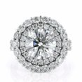 thumbnail image 3 of HeartsAndYou 4ct Round Cut Moissanite Engagement Ring for Women Double Halo Split Shank 18k White Gold over Silver, 3 of 9
