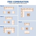 thumbnail image 5 of Uforic 7-Piece Outdoor Patio Furniture Set, PE Wicker Sectional Sofa Couch Patio Conversation Set for Outdoor Sectional Sofa with Coffee Table & Beige Cushions, 5 of 10