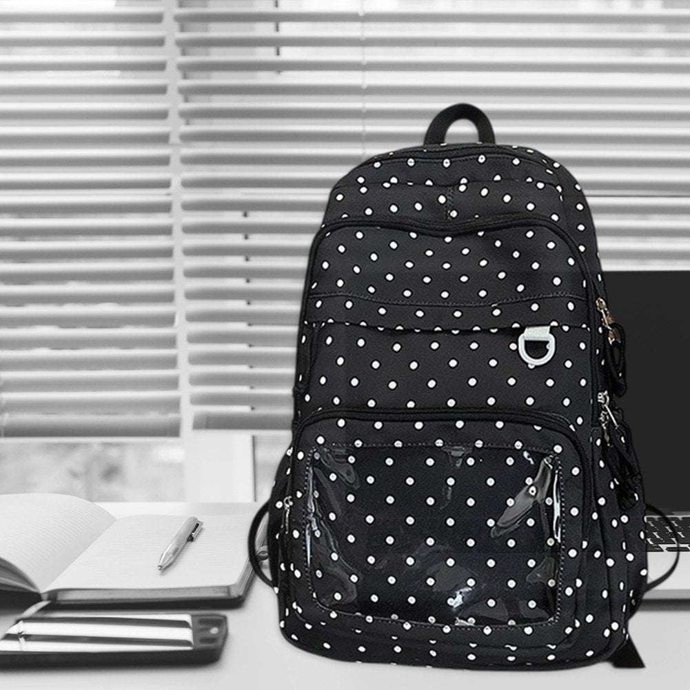 Slccxzc Polka Dots Ita Backpack, Pin Display Bag for Anime Events