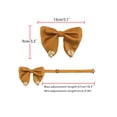 thumbnail image 2 of Men's Father's Day Ribbon Leaf Pendant Pre-tied Bow Ties Necktie  Collar Fashion for School Uniform Wedding One Size Orange Gold, 2 of 5