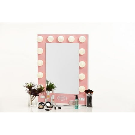 Vanity Girl Hollywood Broadway Lighted Vanity Mirror - Pink - Walmart.com