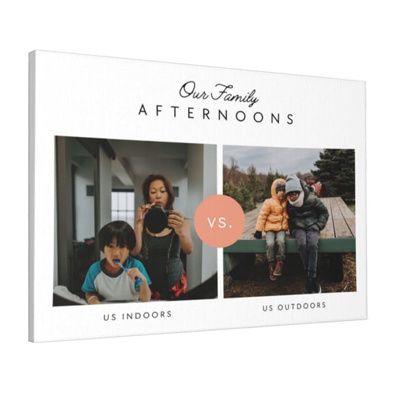 Custom Canvas Prints White Black Terracotta Clean Grid Family Personalized Photo Image Collage DIY Framed Kit Wall Art Picture Room Decor 16x20 inch