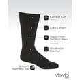 thumbnail image 3 of MeMoi Men's 3 Pair Pack Bamboo Blend Ribbed Crew Socks - Mens - Male, 10-13, Black, 3 of 7