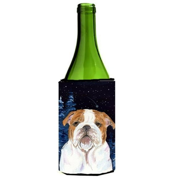 Starry Night English Bulldog Wine bottle sleeve Hugger 24 oz.