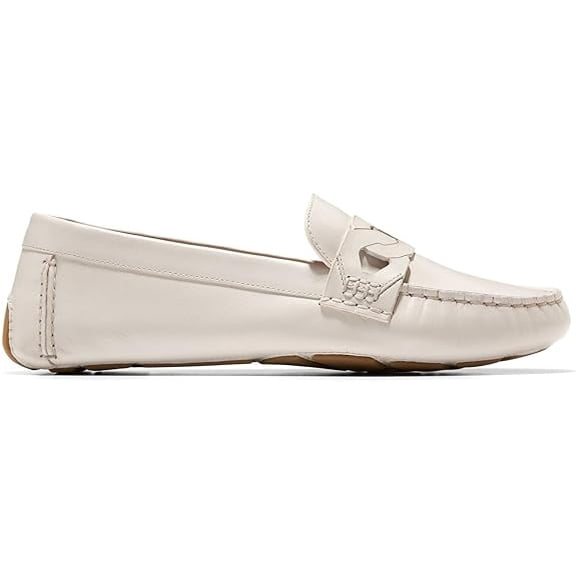 Cole Haan Women's Evelyn Chain Driver Driving Style Loafer, Ivory LTR, 8