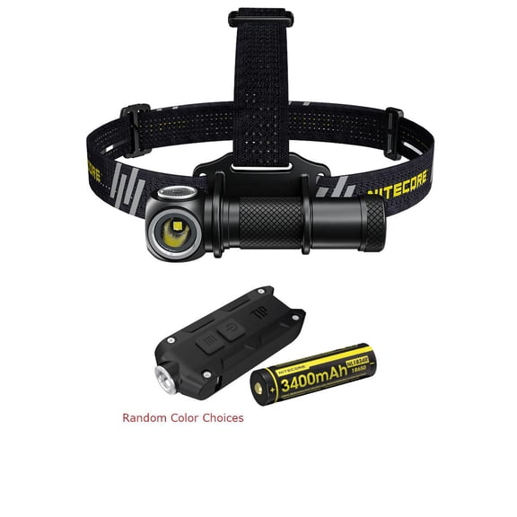 Value Bundle:Nitecore UT32 Dual Emitter Headlamp - (5700K,Cool White) - (3000K,Warm White) with 1x NL1834R Battery and TIP USB Rechargeable Keychain Light(Random choice of colors)