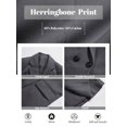 thumbnail image 5 of Women Herringbone Mid‑Length Wool Blend Coat Lapel Double Breasted Overcoat, 5 of 6