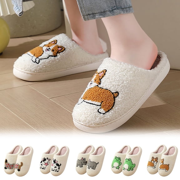 Bear Cozy Slippers For Women Indoor And Outdoor Fuzzy House Shoes With Memory Foam Anti-Skid Sole Gifts For Women Mom Ladies Black 37