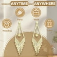 thumbnail image 3 of DESIGNICE 4 Pairs Statement Earrings for Women,Dynamic Tassel Drop Dangle Earrings for Women,Gold Earrings Fashion Jewelry Gift for Her,Style2, 3 of 7