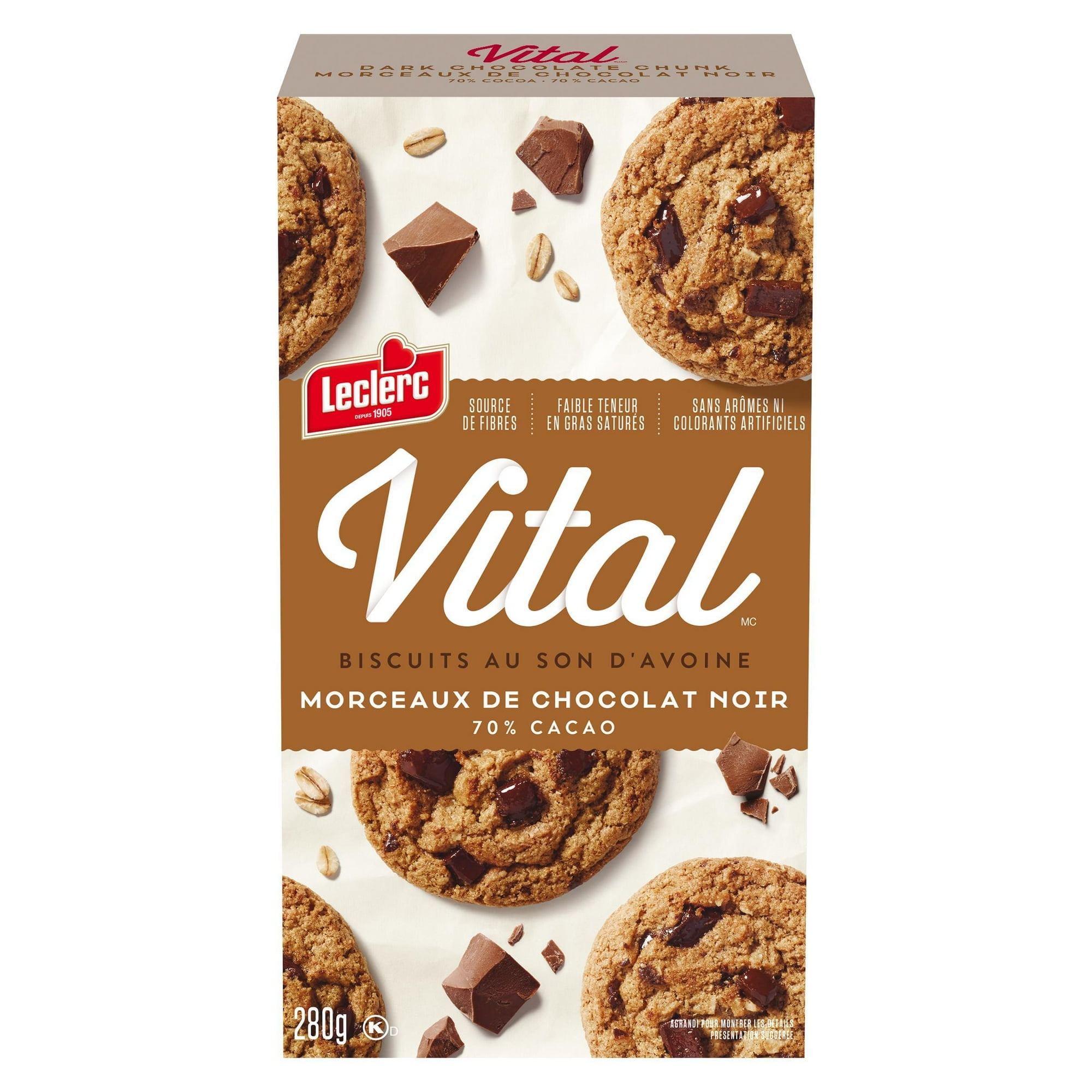 Biscuits Vital Morceaux de Chocolat Noir