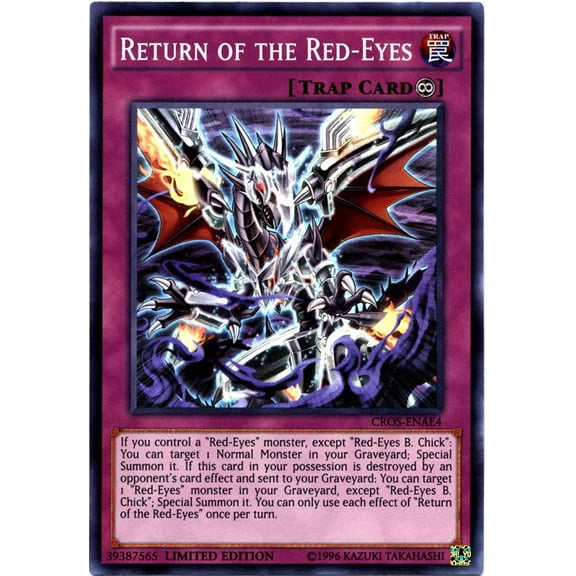 Yu-Gi-Oh Crossed Souls Single Card Super Rare Return of the Red-Eyes CROS-ENAE4