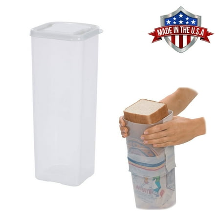 Bread Keeper Sandwich Bread Box Holder Dispenser Crush-Proof Kitchen Travel